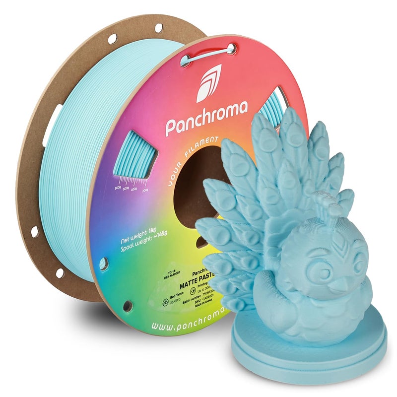 polymaker Panchroma Matte PLA Filament, Pastel Ice 1.75mm 1kg 3D Printing Filament, Formerly Polyterra Matte, Fit Most FDM 3D Printers, 1kg Spool (2.2lbs) - Image 1